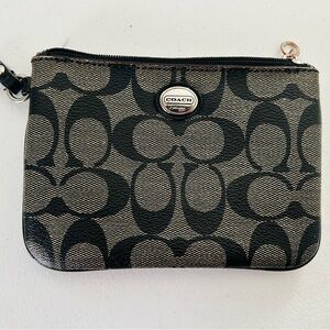 Coach Black and Gray Wristlet